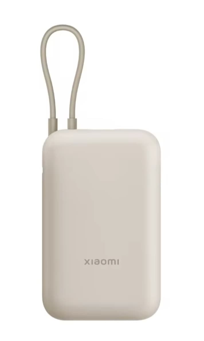 Official Xiaomi Power Bank 10000mAh (Integrated Cable), Cable de corriente integrado, Compatible con numerosos dispositivos
