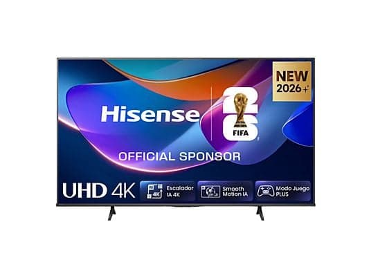 TV LED 55" - Hisense 55A6S, UHD 4K, Escalador 4K IA, Control por voz, Smooth Motion IA, Negro