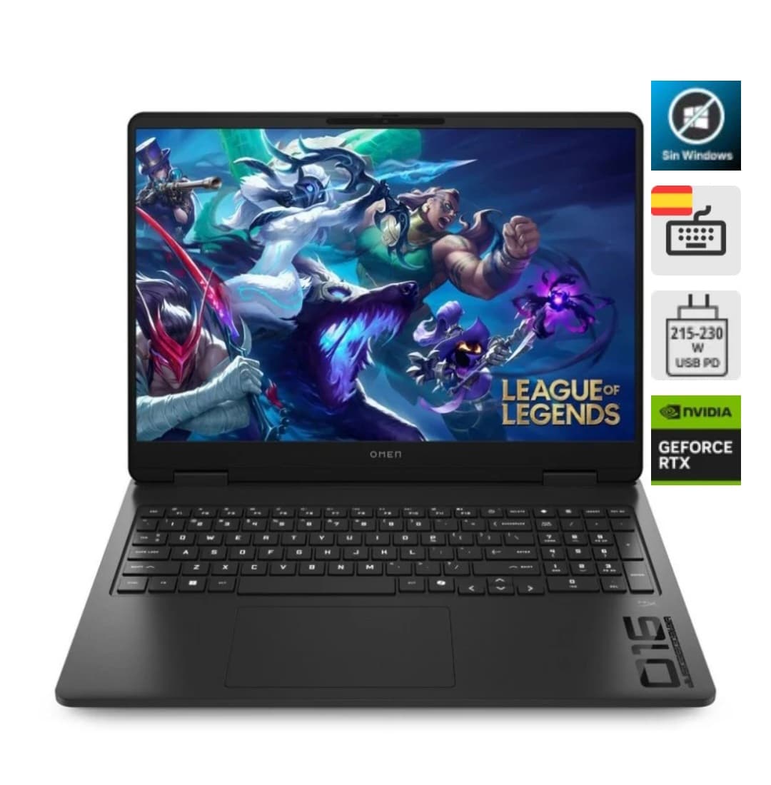 Portátil HP OMEN 16-ap0033ns 16" AMD Ryzen 9 8940HX 32GB 1TB SSD RTX 5060