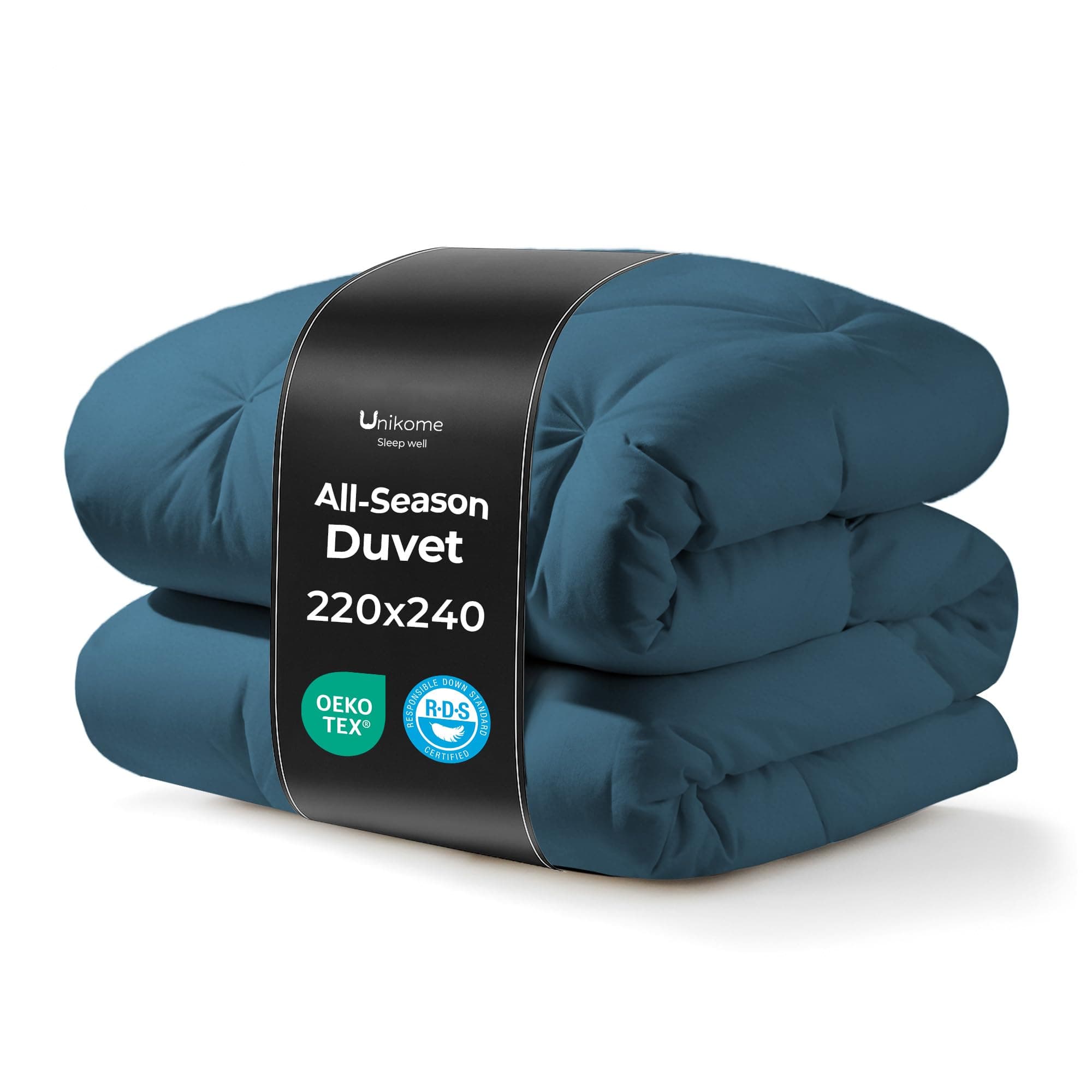Edredón de Plumas y Plumón para Cama 135/150,100% Algodón, Relleno Nórdico Plumón para 4 Estaciones