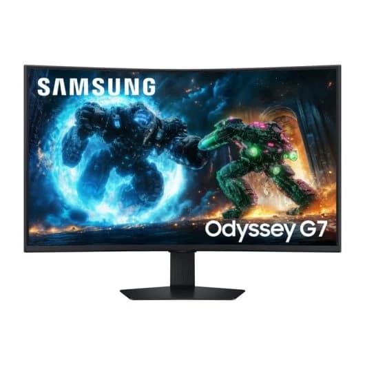 Samsung Odyssey G7 G75F 37" 4K - Curvo 1000R, 165Hz, 1ms, HDR10+ (DisplayHDR 600), FreeSync Premium Pro, 2x HDMI 2.1 y CoreSync - Monitor