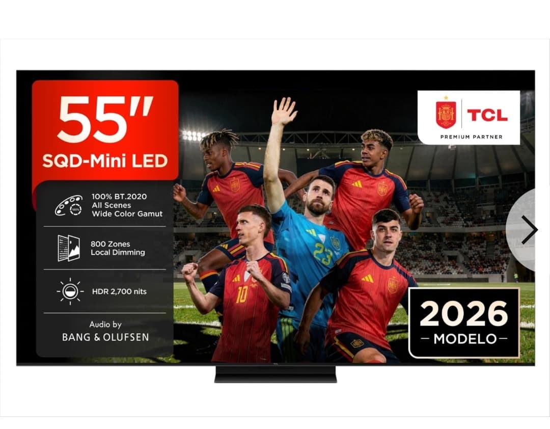 (579€ Precio Final, 15% En Cupón + 100€ Reembolso TCL) ( = En Amazon Enlace En Descripción ) TV SDQ MINILED 55'' TCL 55C7L IA 4K UHD 144 Hz