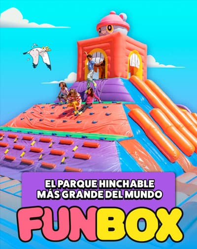 Entradas para FUNBOX en Asturias (Gijón) por 9€ en lugar de 15€ (-40%) en El Corte Inglés - EL PARQUE HINCHABLE MÁS GRANDE DEL MUNDO