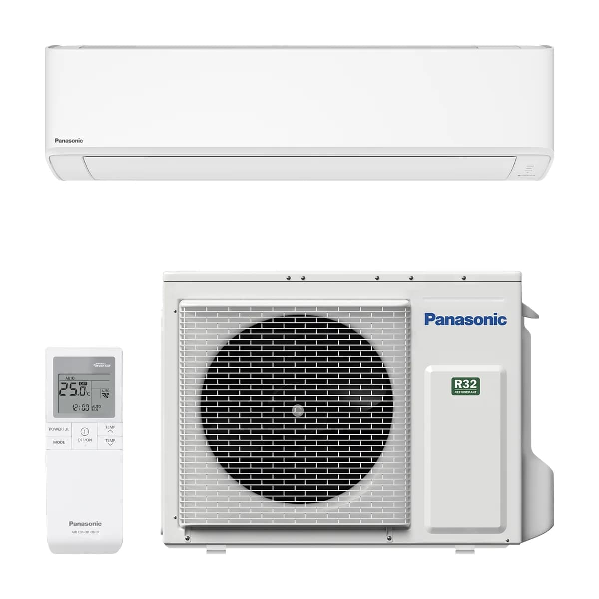 Aire acondicionado Split 1x1 Panasonic Inverter con 6.105 frig/h (frío) y 7.395 kcal/h (calor) - Modelo KIT-TZ71-ZKE