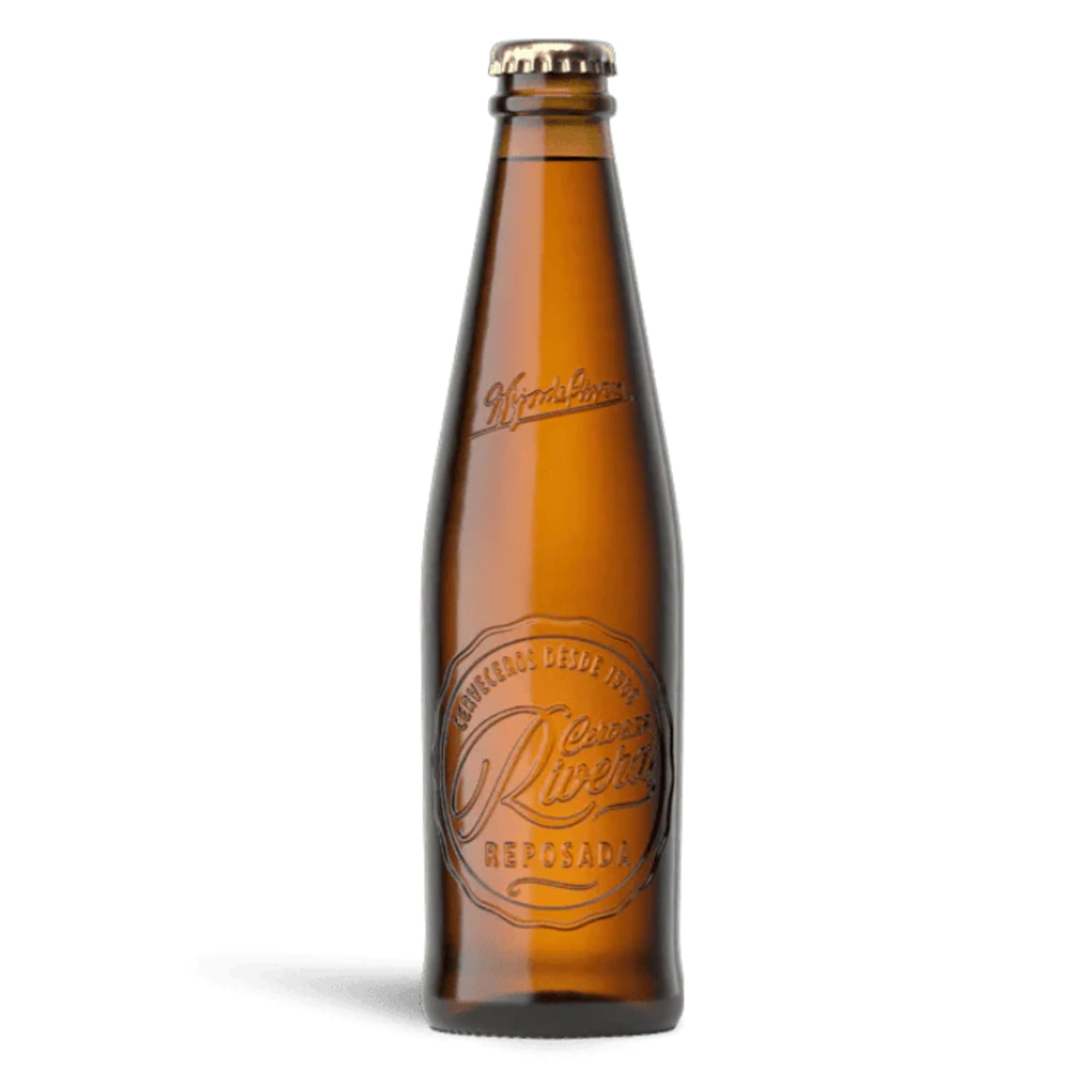 Rivera Reposada - Cerveza Especial Tipo Festbier, Elaborada a Fuego Lento,con Maltas Pilsen y Tostada 6% de Alcohol Pack 24 botellas x 33 cl