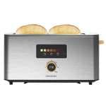 Tostadora Cecotec Touch&Toast Extra 1000 W, 1 ranura, 2 rebanadas, 7 niveles, inox