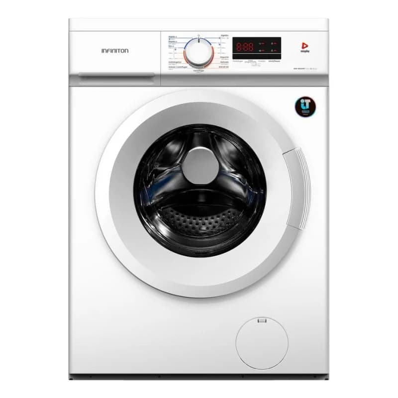 Lavadora Infiniton WM-D84AWT Carga frontal 8 kg 1400 rpm Clase A Blanca Display LED