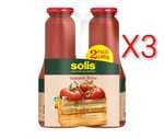 X3. SOLÍS Tomate Frito Clásico Bipack Frasco Cristal - Sin Gluten - 2 x 460g