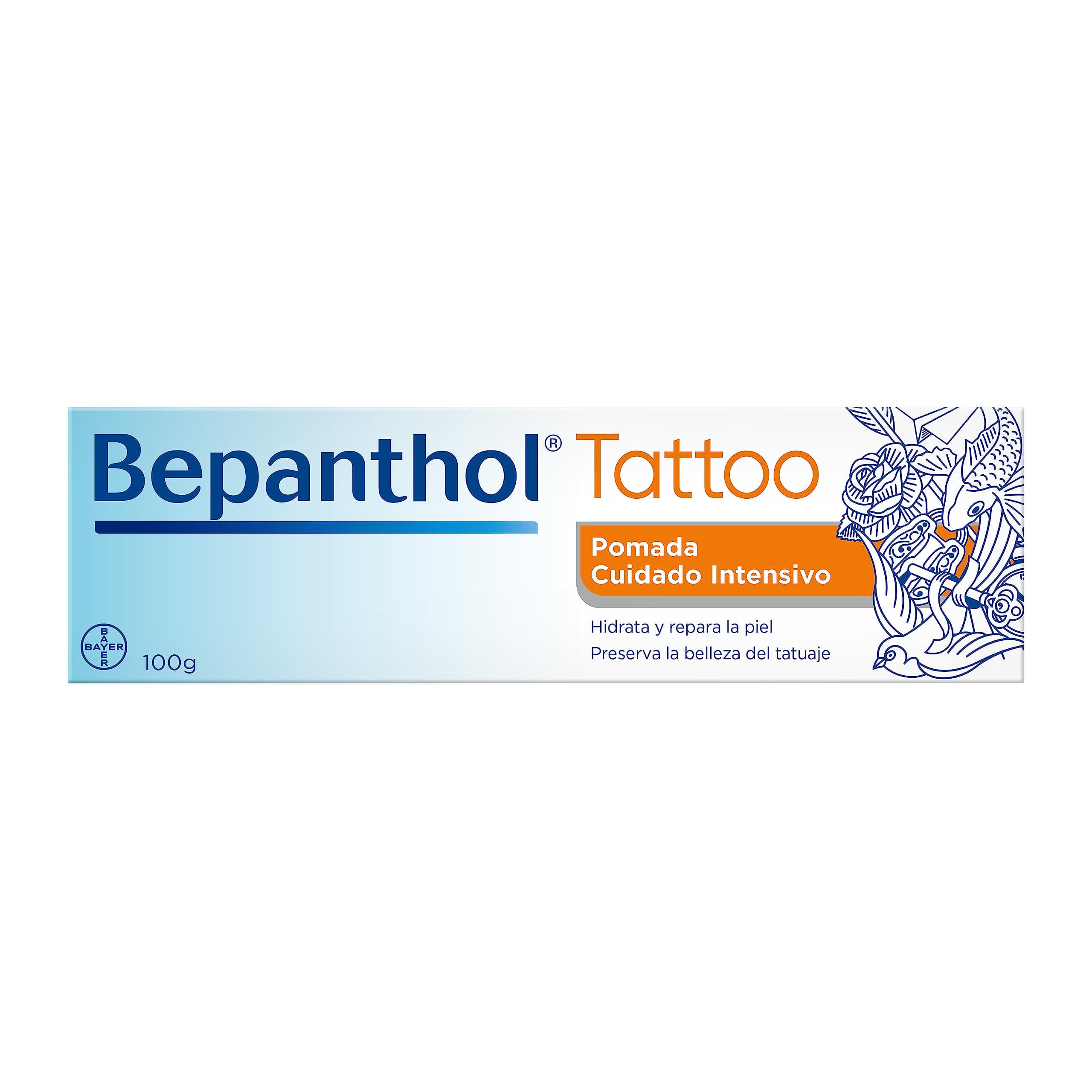 Bepanthol Pomada para Tatuajes con Pantenol 100 g, Sin Perfume