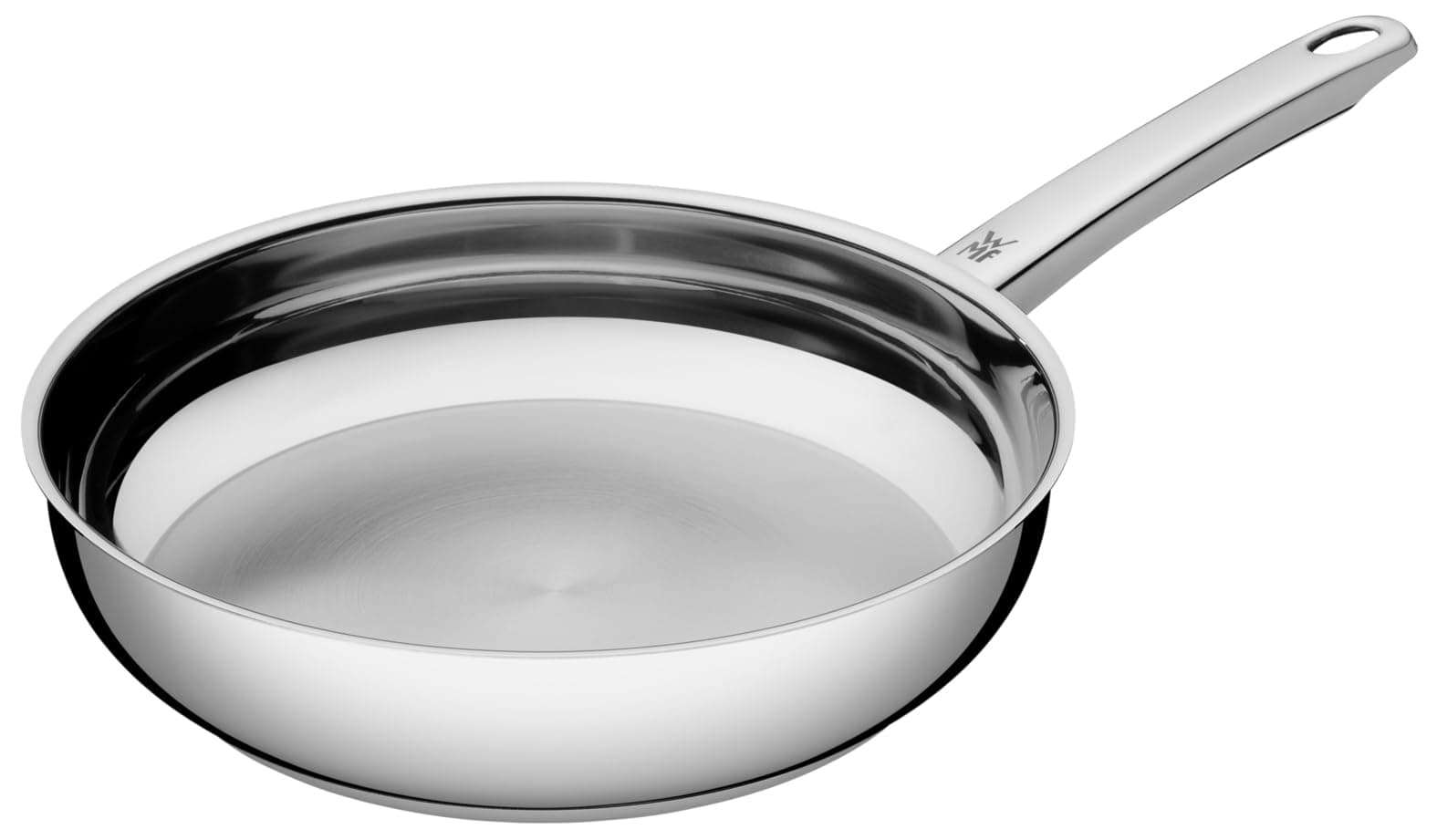 WMF Favorit - Sartén 28 cm Profesional Sin Revestimiento, Sartén de Acero Inoxidable Apta Inducción, Acero Inoxidable Cromargan