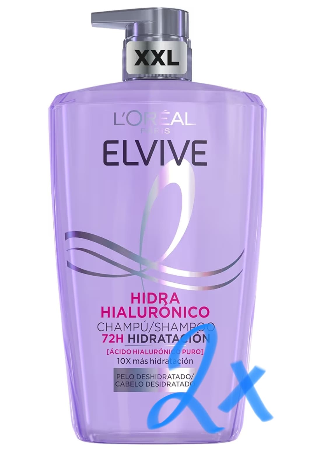 2 LITROS L'Oréal Paris Elvive Hidra Hialurónico Champú 72h de Hidratación XXL