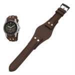 Correa de reloj de cuero genuino 22mm