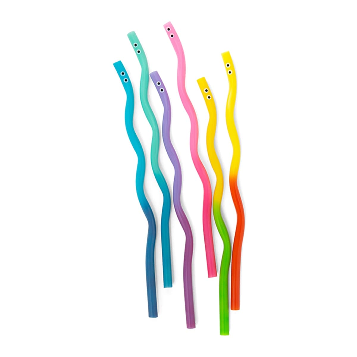 Pajitas infantiles que cambian de color de Kikkerland