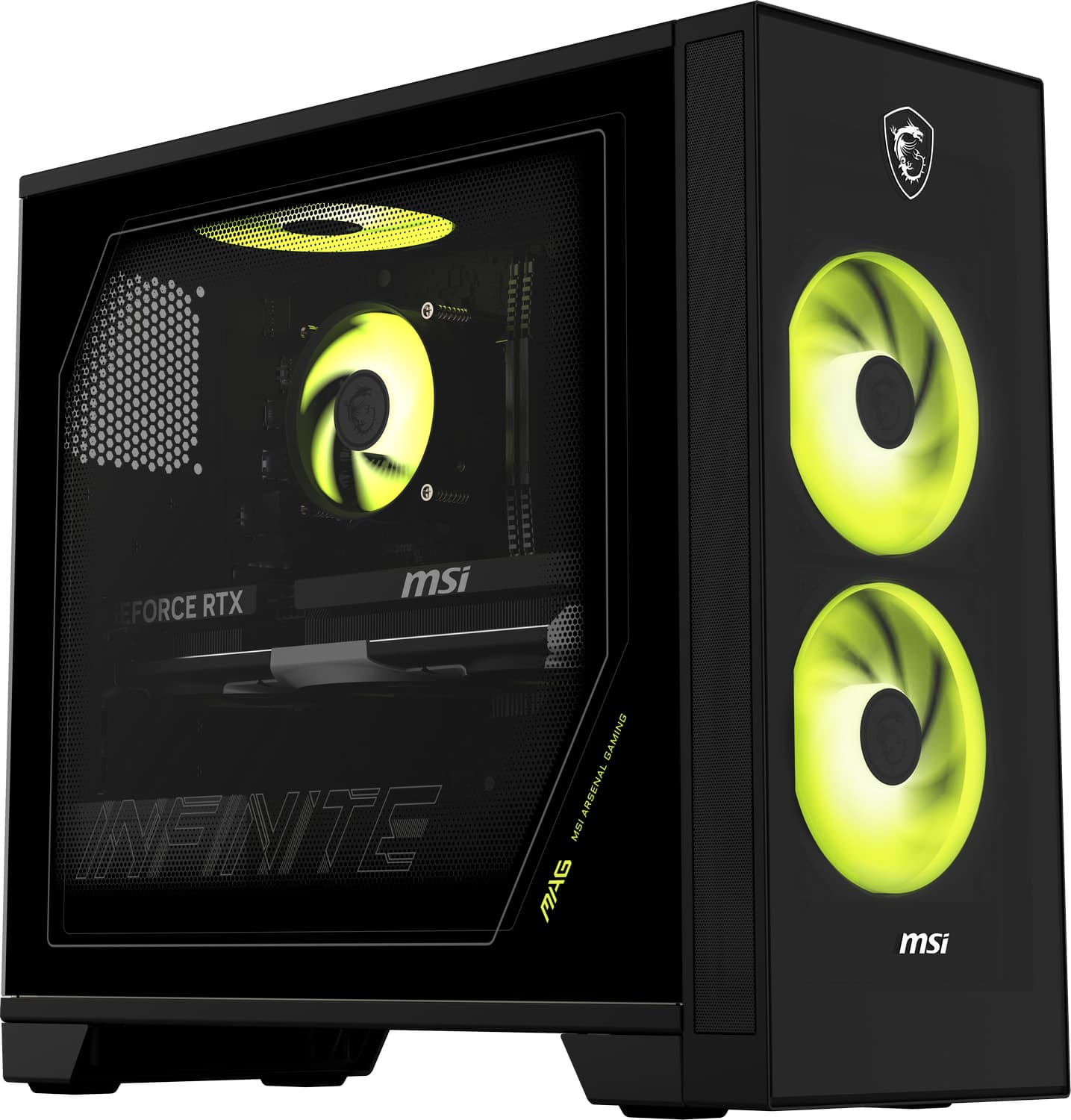 PC gaming MSI MAG Infinite S AI 2NVM5, Core Ultra 5 225F, 16 GB, SSD 512 GB, RTX 5060 Ti, W11 Home Negro