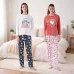 Pijama Mujer Hello Kitty Largo – Conjunto Camiseta y Pantalón