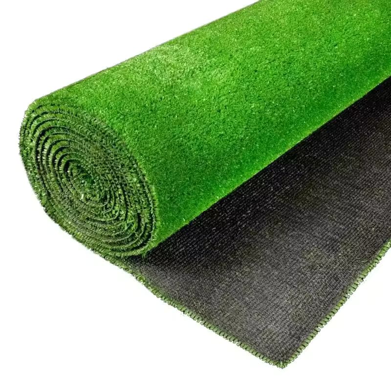 Césped artificial económico 10 mm en rollo para terraza, balcón y jardín verde hierba