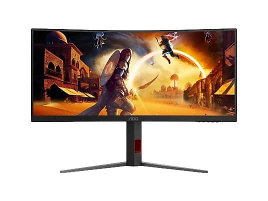 Monitor gaming - AOC CU34G4, 34" UWQHD, 180 Hz, Curvo, 1 ms GtG, 0.5 ms MPRT, Fast VA, Adaptive Sync, HDR10