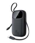 Baseus Powerbank 45W 20000mAh con 2 Cables USB-C Integrados, Power Bank PD3,0 QC4,0 Baterías Externas Carga Rapida, 3 C 1 A