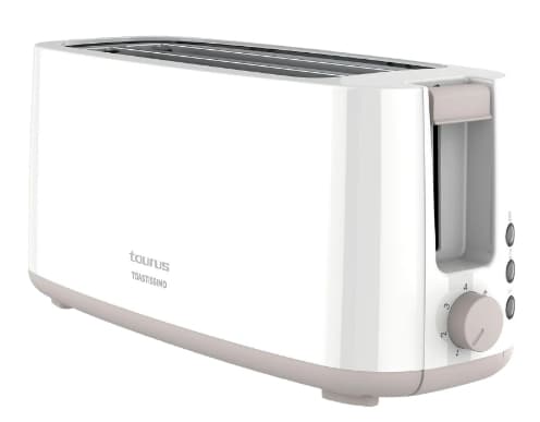 Tostadora - Taurus Toastissimo, 1400 W, 2 ranuras extra largas de 280x32 mm, Descongelar, Recalentar y Cancelar, Sistema de autocentrado
