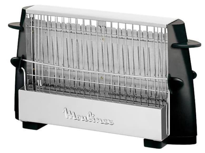 Tostadora - Moulinex A15453, Capacidad para hasta 4 rebanadas, Estructura de acero inoxidable