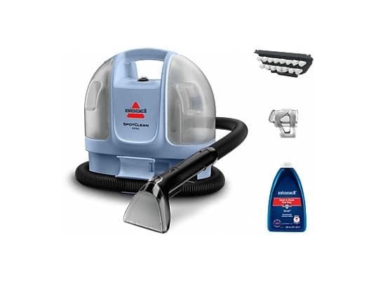 Aspirador de tapicerías - Bissell SpotClean Mini, 330 W, 40 min Autonomía, 0.5 l Depósito de Agua, 430 ml Depósito Agua Sucia, Azul