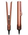 Plancha de pelo - Dyson Airstrait, Alisado Mojado a Seco, 1600W, 3 Niveles temperatura, 3 Niveles potencia, Amber Silk