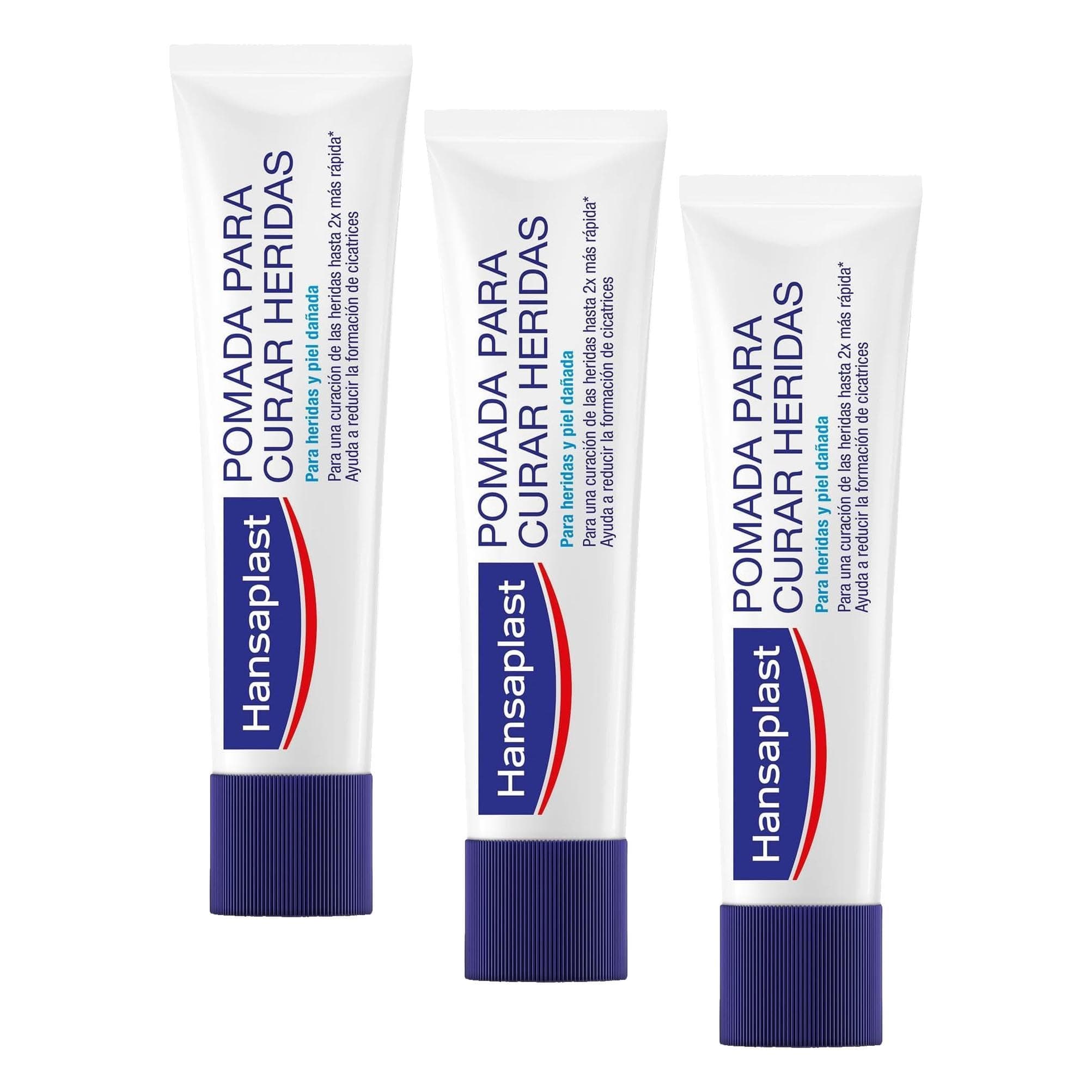 (Paquete de 3) Hansaplast Pomada para Curar Heridas, crema cicatrizante sin fragancia, pomada para heridas, 20 g (3,29€/unidad)
