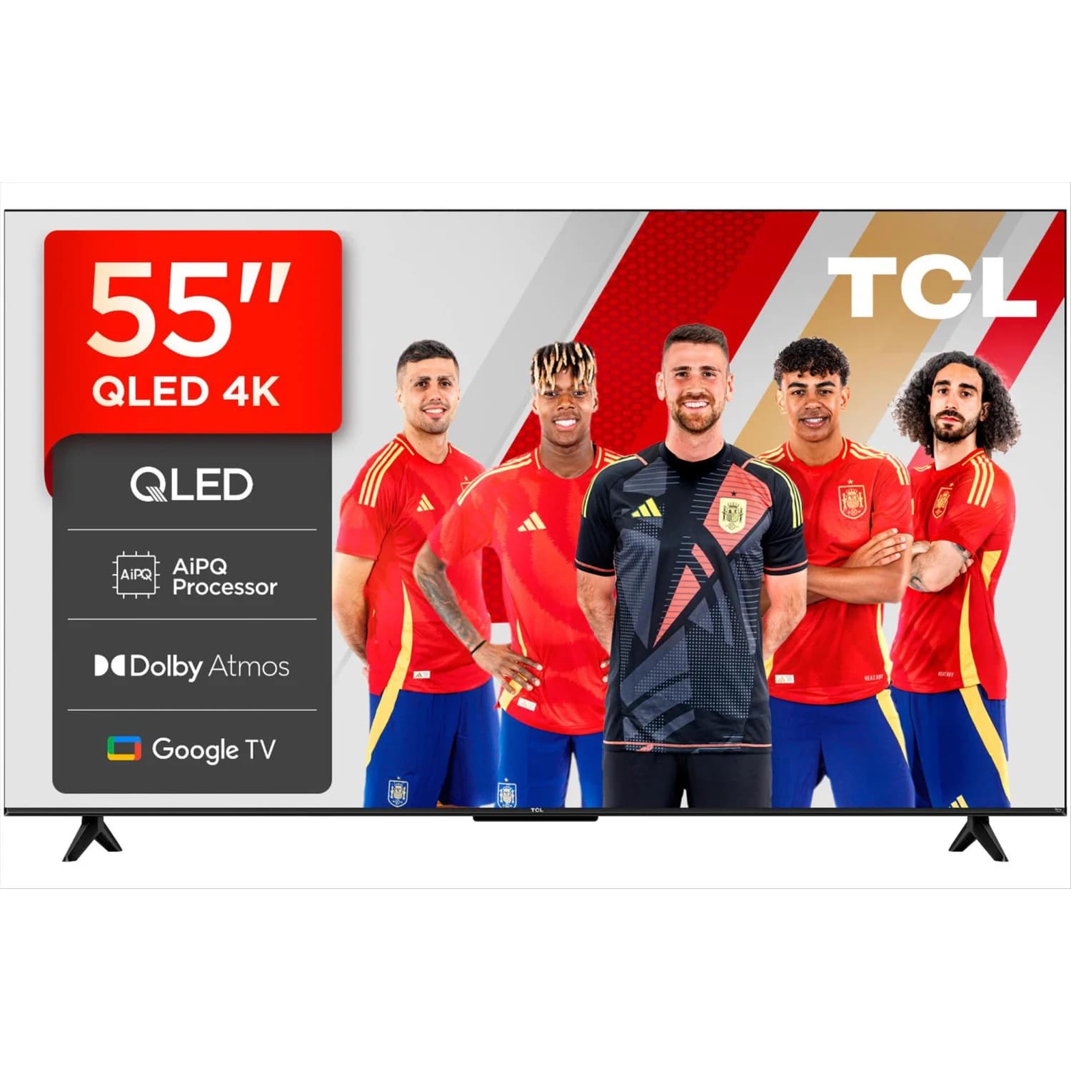 Smart TV Qled 55" (138 cm) TCL 55T69C, con IA, 4K UHD, 60 Hz, Dolby Vision, HDR10+, HDR10, HLG, Dolby Atmos, DTS Virtual X