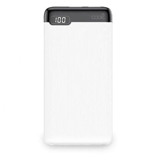 COOL Slim Power Bank 10.000 mAh Blanco – Batería Externa Universal Doble Puerto USB para Móviles, Tablets y Dispositivos Electrónicos