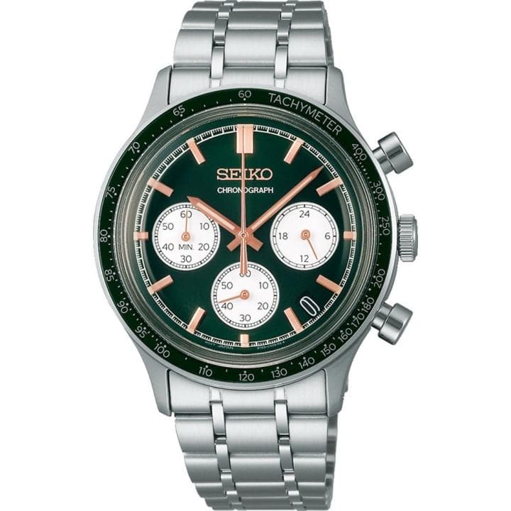 Reloj Seiko Chronograph Reverse Green Panda SSB481P1 38.7mm