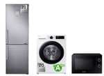 Pack Samsung Frigorífico AI 185cm 339L RB33J3515S9/EF + Lavadora 9Kg Ecobubble WW90CGC04DAEEC + Microondas 20L 700W MS20A3010AL/EC