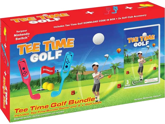 Nintendo Switch Tee Time Golf (con palos de golf) (Código de descarga)