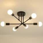 Lámpara estilo industrial con 6 Luces E27