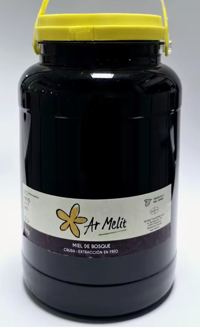 5 KILOS Miel CRUDA de Bosque 5 kg - Marca Ar Melit. Artesanal y Natural. Procedente de la Sierra de Salamanca