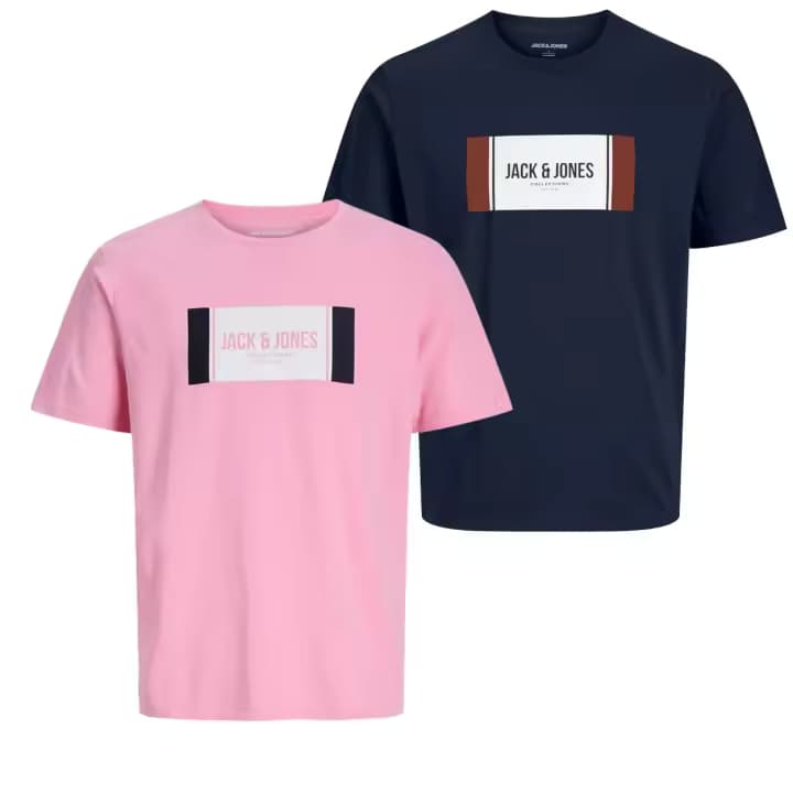 Jack & Jones Hombre Pack 2 Camisetas (Tallas S a M)