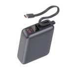 Powerbank Celly 20000 mAh Gris ABS+PC Carga Rápida 45W USB-C/USB-A