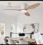 Ventilador de techo, madera con luz