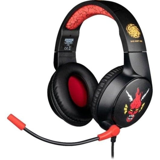 Auriculares Konix Stranger Things con cable jack 3,5 mm, micrófono y diseño gaming multicolor