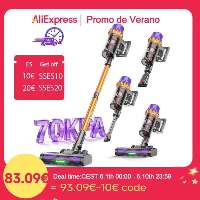 Aspiradora inalámbrica erabros EV5