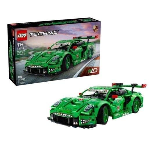 Coche LEGO Technic Porsche 911 GT3 R Rexy AO Racing 1313 piezas suspensión realista