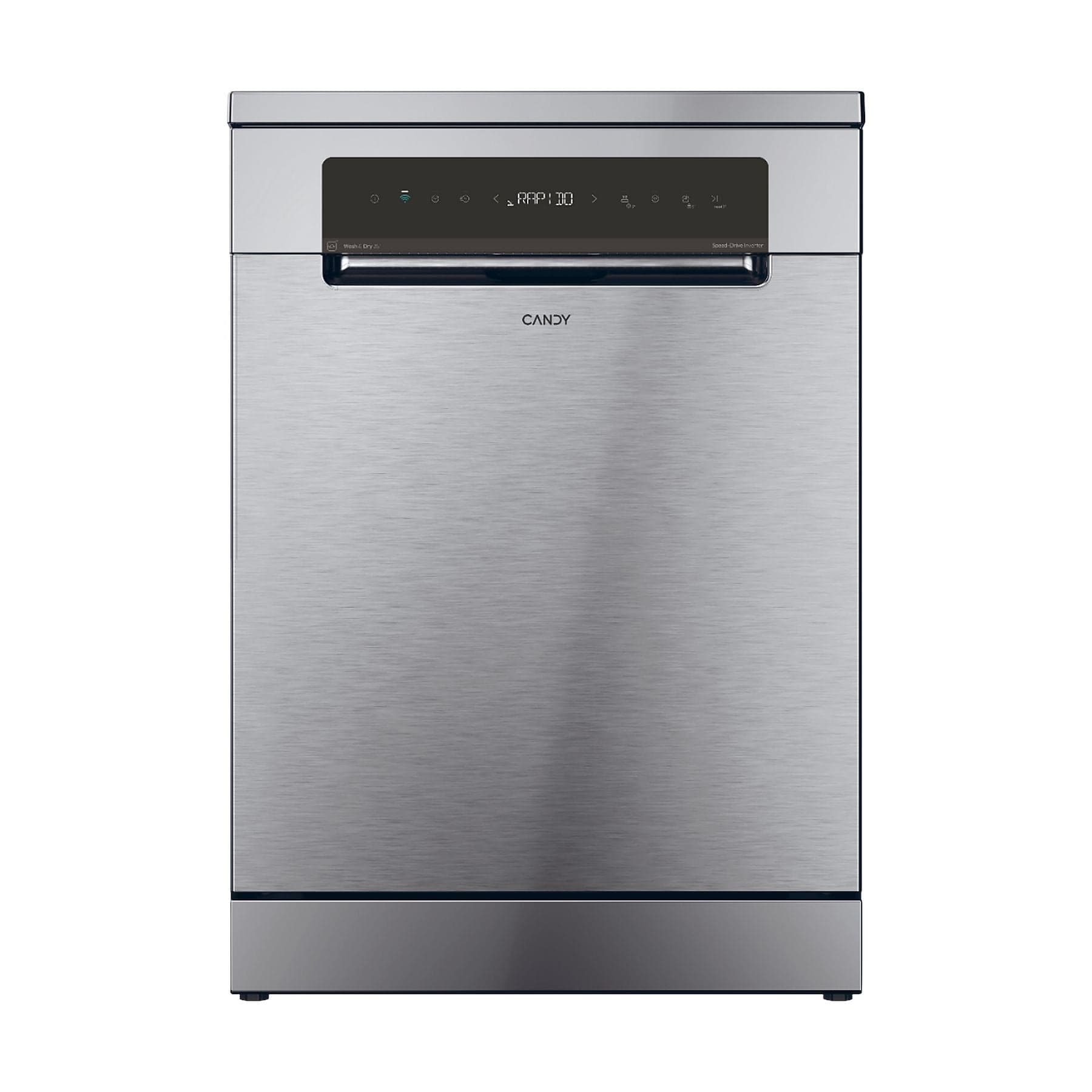 Candy Rapido' CNF 4A4S3PSX - Lavavajillas 60 cm, 3ª bandeja, 14 Servicios, 10 Programas, Motor Inverter, Wi-Fi, Clase A, Inox