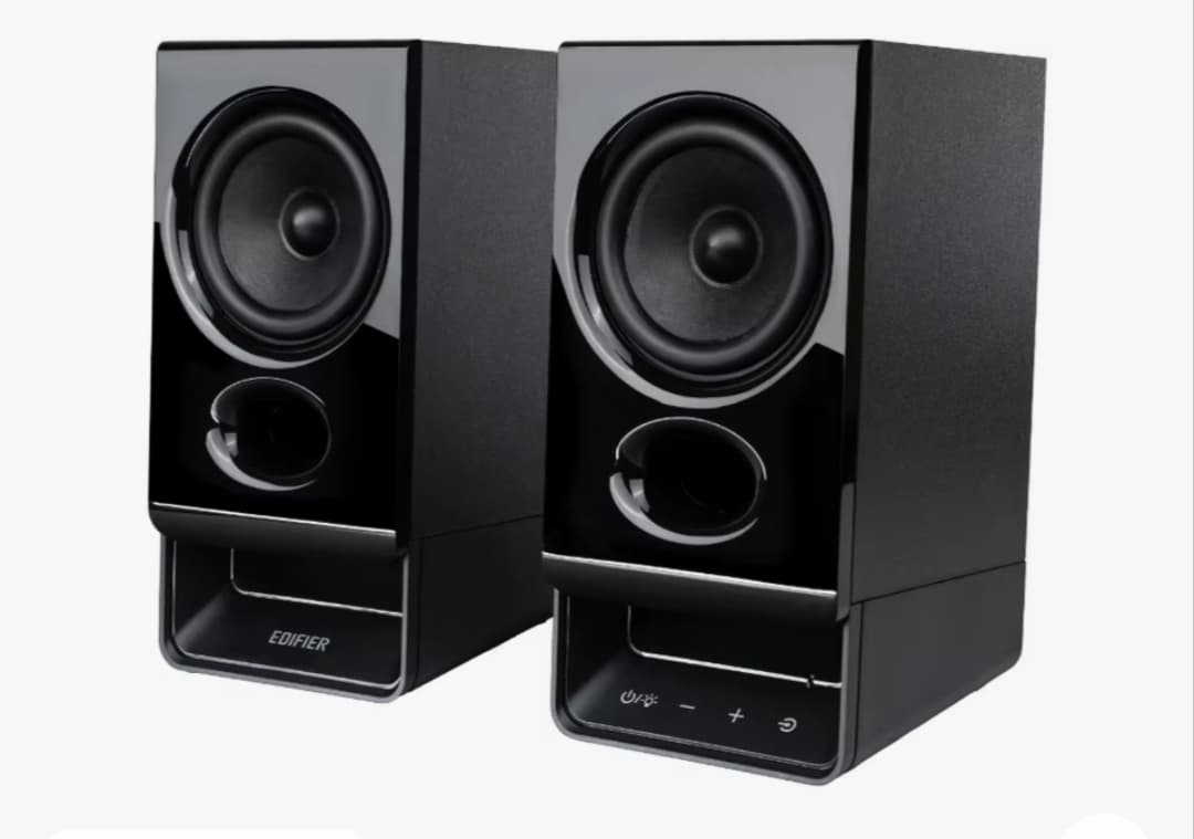 Altavoces pc Edifier R20BT,Controladores Rango Completo 2.75'',Bluetooth 6.0,Controles Táctiles,Entradas AUX y USB-C,Luz Ambiental, Ng/bc