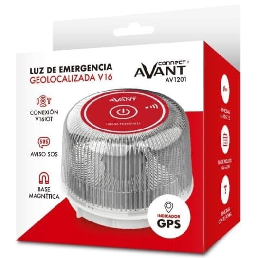 Baliza V16 Avant AV1201 Homologada DGT Geolocalizada Base Magnética