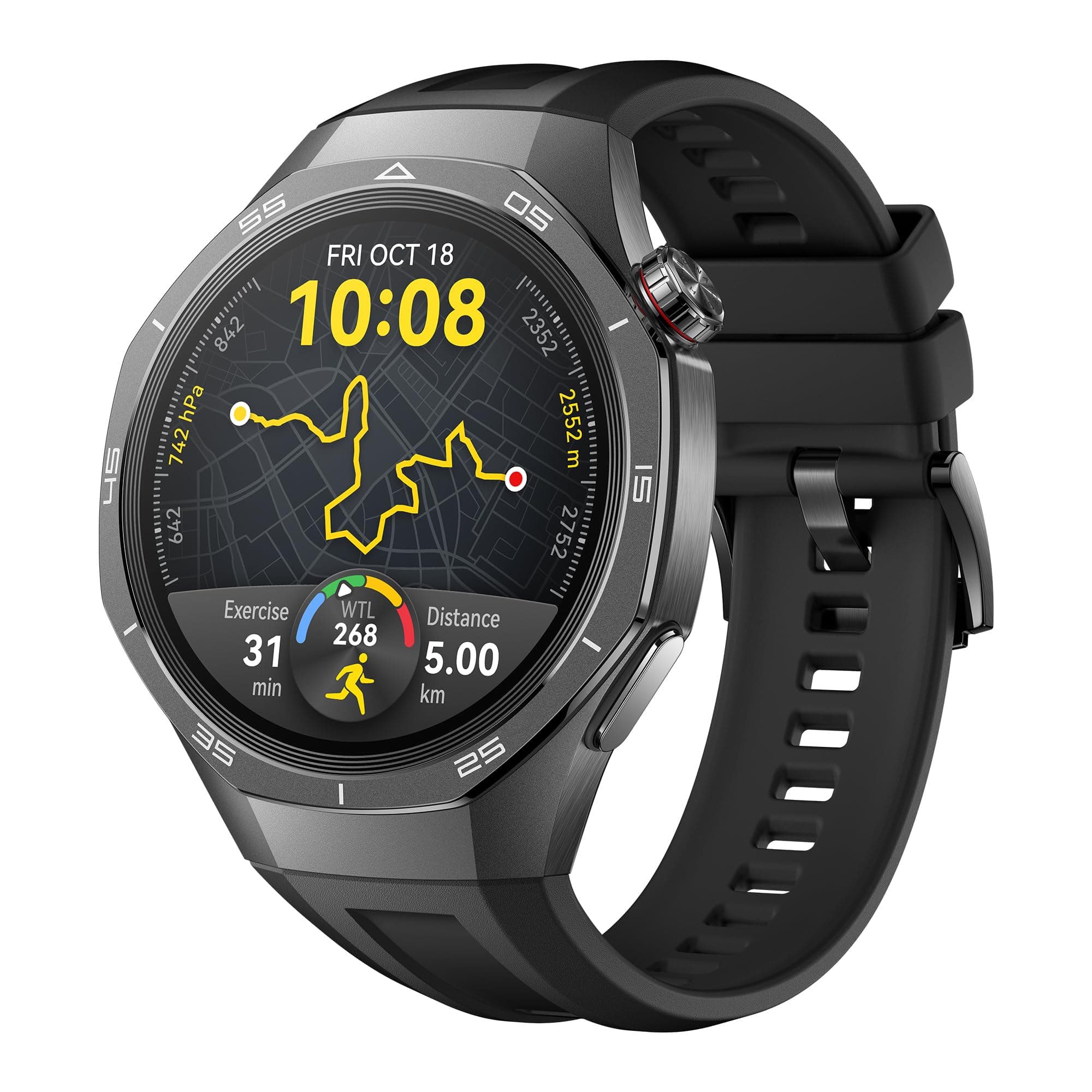 HUAWEI Watch GT 5 Pro 46mm Smartwatch, Silueta con Diseño Sofisticado,Negro