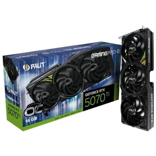 Tarjeta Gráfica Palit GeForce RTX 5070 Ti GamingPro-S OC 16GB GDDR7 Reflex 2 RTX AI DLSS4