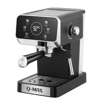 Cafetera Expresso Q-Max 2945X, 1,3 L - Negro y Acero inoxidable (+Cupón de 11,98€)
