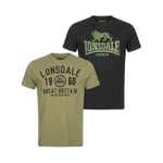 (Pack de 2) Lonsdale Bangor Double Pack Camiseta Hombre