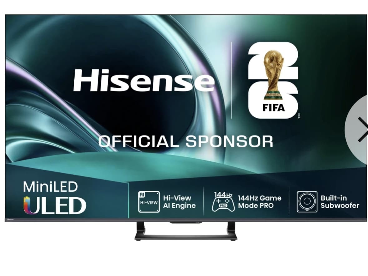 TV Hisense 50" (127 cm), 50U7Q MiniLED, 4K UDH, 144 Hz, Smart TV, HDR, Dolby MS12, Quantum Dot