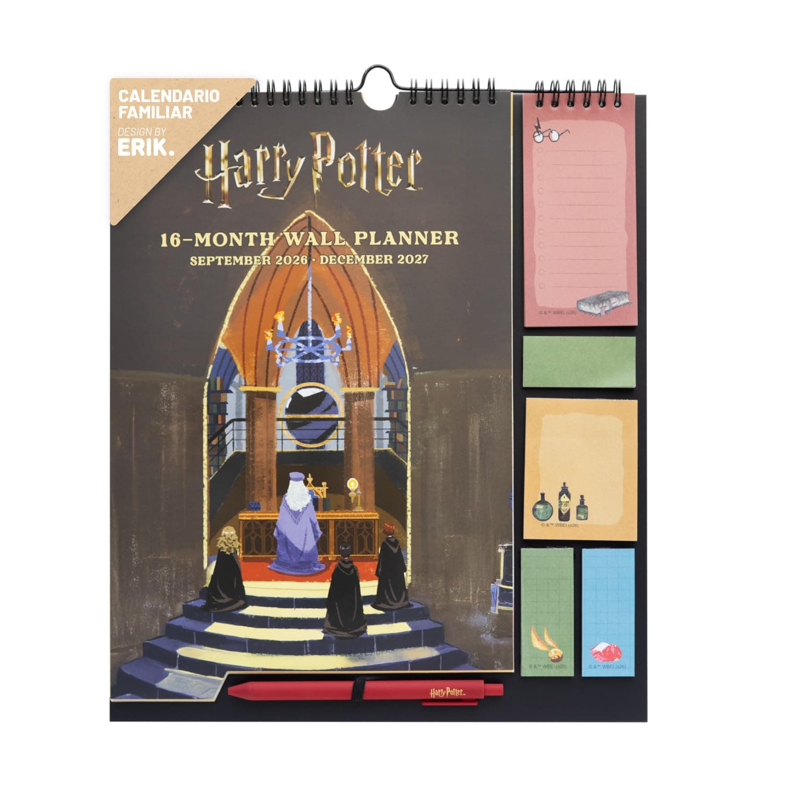 Calendario familiar de Harry Potter 2027 - Calendario de pared 2027