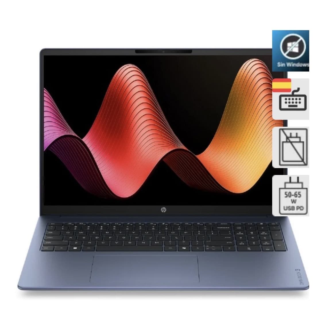 Portátil HP OmniBook 3 16-by0027ns 16" AMD Ryzen 7 7735U 24GB 1TB SSD Radeon 680M FreeDOS